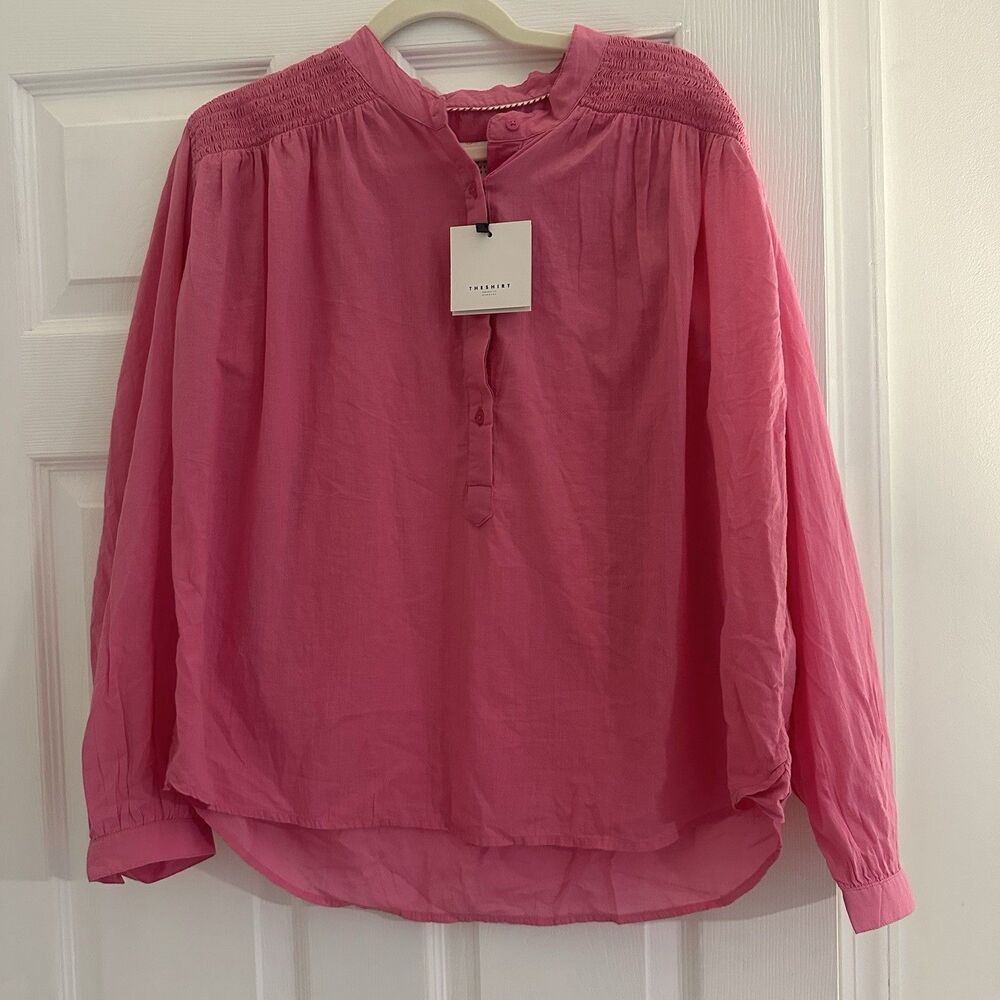 NEW The Shirt Rochelle Behrens Tieghan Shocking Pink Women’s Large NWT